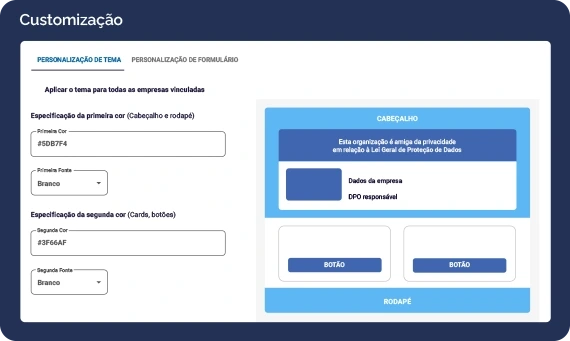 tela advisor customizacao